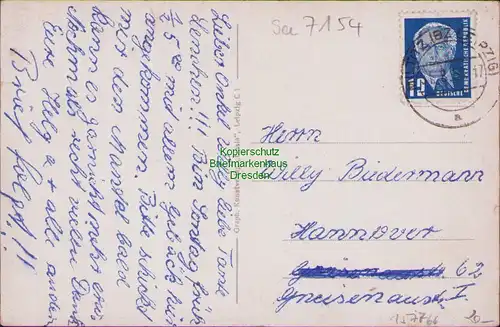 157766 AK Miltitz bei Leipzig Rathaus Schule Denkmal 1953