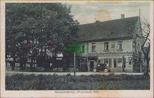 157840 AK Waldschlößchen Wintersdorf Thüringen Restaurant und Café Tankstelle