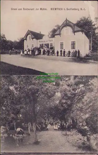 157859 AK Niemtsch b. Senftenberg N.-L. 1911 Restaurant zur Mühle