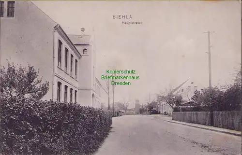 157857 AK Biehla Elsterwerda 1916 Hauptstrasse