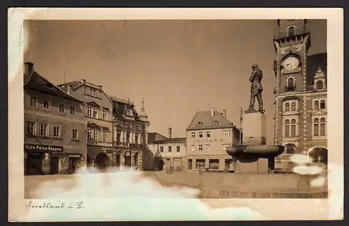 65676 AK Friedland Böhmen Markt Drogerie Tag Befreiung 3.10.1938