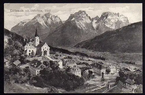 63586 AK Dölsach mit Unholden Tirol 1908 Deutscher Schul Verein