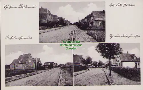 155606 AK Husum Rödemis Moltkestrasse Beselerstraße Hindenburgstraße um 1935