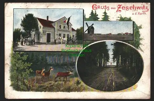 146164 AK Zeschwitz an der Harth Zwenkau 1909 Gasthaus