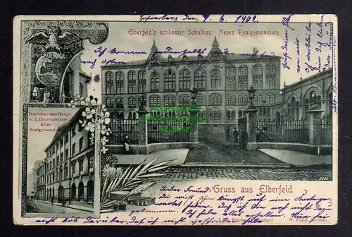 128687 AK Elberfeld s schönster Schulbau 1902 Neues Realgymnasium