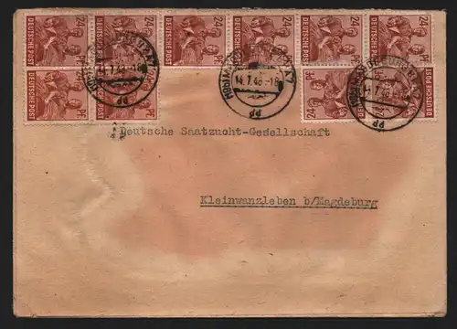 B12845 SBZ Brief Währungsreform Zehnfachfrankatur 1948 Magdeburg BPA 7 nach