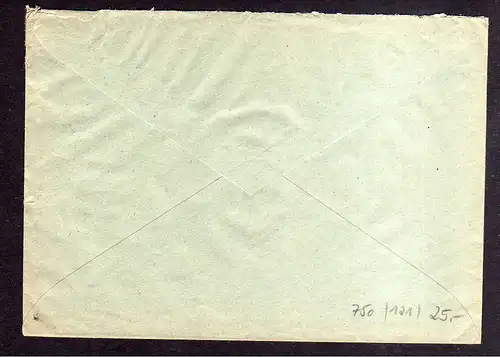 h750 Brief Handstempel Bezirk 20 Polleben Eisleben 1.7.48 Standesbeamter an Fina