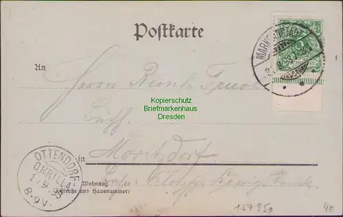 157950 AK Markranstädt 1898 Parkstraße Mondscheinkarte