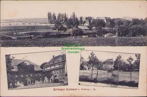 158052 AK Rittergut Halsbach bei Freiberg i. Sa. um 1910