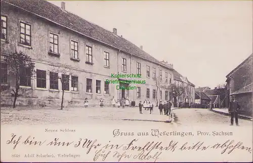 157993 AK Weferlingen Prov. Sachsen  1905 Neues Schloss
