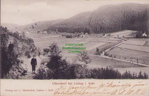 158007 AK Ullersdorf bei Liebau in Schlesien 1910