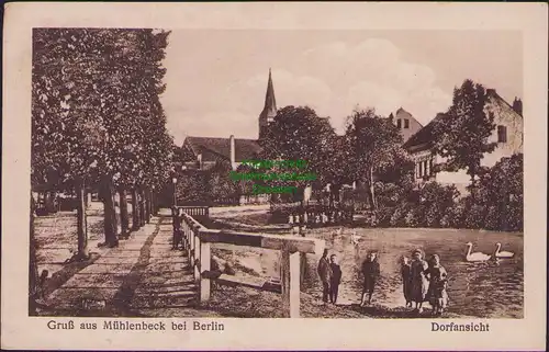 157965 AK Mühlenbeck bei Berlin Dorfansicht um 1920