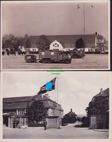 158058 2 AK Meißen 1937 Kaserne der Nachrichten Abteilung 44 LKW Doppelachse