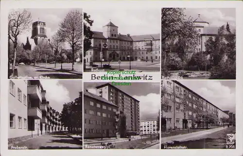 158036 AK Berlin Lankwitz Gallwitzallee ev. Kirche Rathaus Frobenstr. Renatenweg