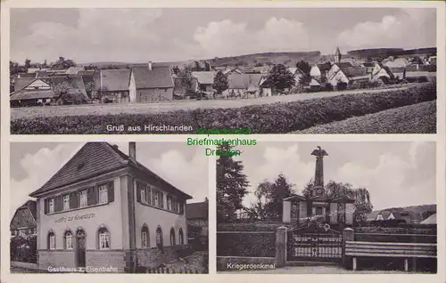 158025 AK Hirschlanden Baden bei Osterburken um 1950 Gasthaus zur Eisenbahn