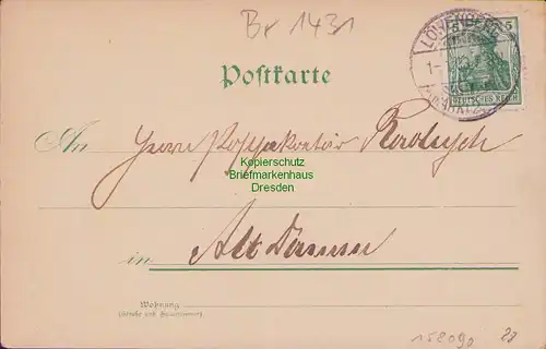 158090 AK Hoppenrade bei Löwenberg i. d. Mark Litho 1903 Gasthof Schwarz Schloss