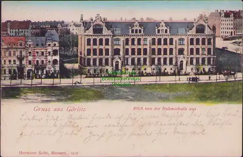157905 AK Görlitz 1906 Blick von der Ruhmeshalle aus