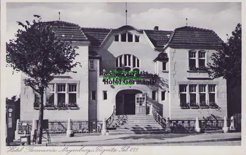 153346 AK Meyenburg Prignitz 1939 Hotel Germania