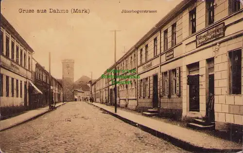 153477 AK Dahme Mark 1913 Jüterbogerstrasse Mützen u. Pelzwaren Kürschner