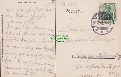 153478 AK Eisfeld in Thüringen 1912 Hotel grüner Baum Posthalterei A Tuckenbrodt