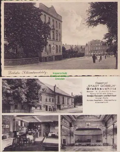 153489 2 AK Döbeln Kleinbauchlitz 1936 Gasthof Großbauchlitz 1935