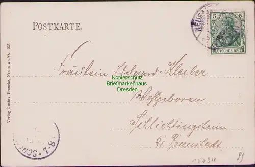 157912 AK Neusalz an der Oder Nowa Sol 1907 Hafeneinfahrt mit Clubhaus des Ruder