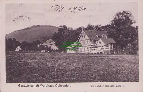 153433 AK Oehrenfeld Ilsenburg 1920 Gastwirtschaft Waldhaus Bahnstion Drübeck a.