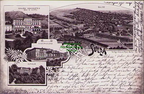 153424 AK Bad Sulza 1902 Litho Schloss Sonnenstein Saline Kinderheilbad Kurhaus