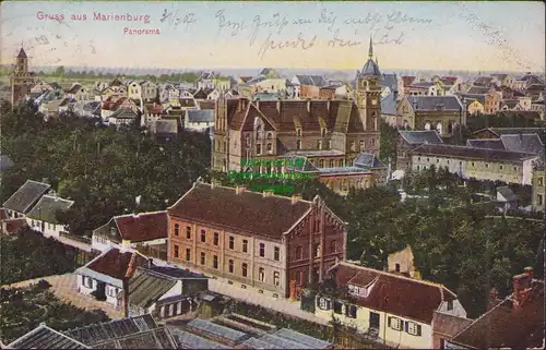 157924 AK Marienburg (Westpr.) 1907 Panorama