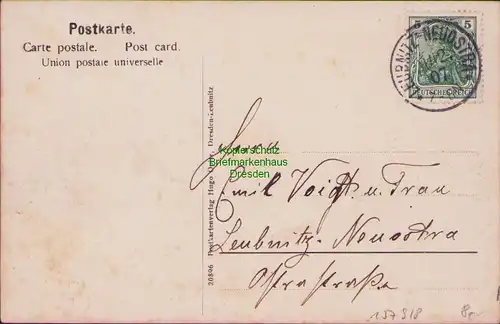 157918 AK Dresden Leubnitz Neuostra 1907 Gasthof Altes Kloster Straße im Winter