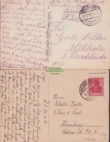 153210 2 AK Ratzeburg Lauenburg 1916 Neue Kaserne Feldpost Dom Stadtkaserne 1919