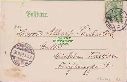 153163 AK Mülheim an der Ruhr Litho 1903