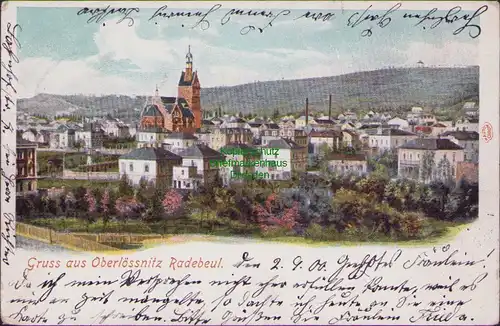 153044 AK Oberlößnitz Radebeul 1900 Panorama