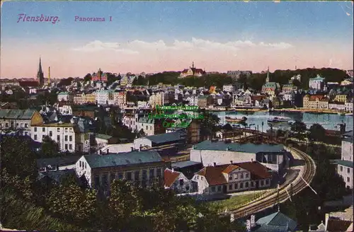 153168 AK Flensburg Panorama 1926