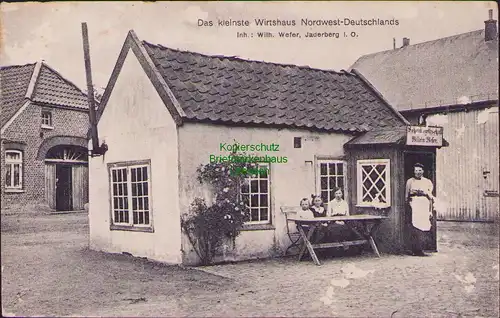 154510 AK Jaderberg um 1910 Das kleinste Wirtshaus Nordwest Deutschlands