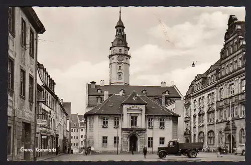 53887 AK Gera Kornmarkt Fisch Handlung Curt Kaufmann 1957