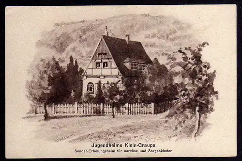 53880 AK Klein Graupa Sonder Erholungsheim für nervöse und Sorgenkinder um 1930