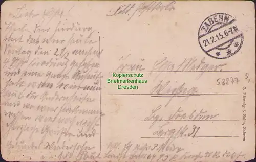 53877 AK Saverne Zabern Grosse Schleuse Hohbarr 1915 Elsass