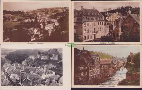 53834 8 AK Monschau Montjoie Rotes Haus Laufenbach Rur Eifel Panorama um 1905