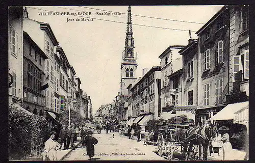 53795 AK Villefranche-sur-Saone Jour de Marche Rue nationale Jour de Marche 1915