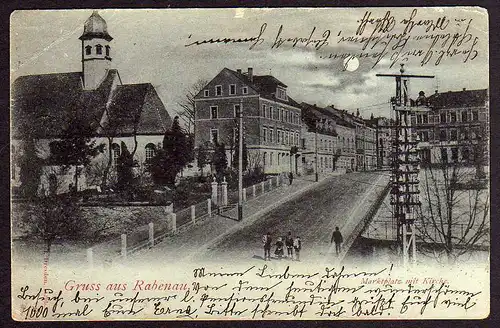 53789 AK Rabenau Markt Kirche 1900