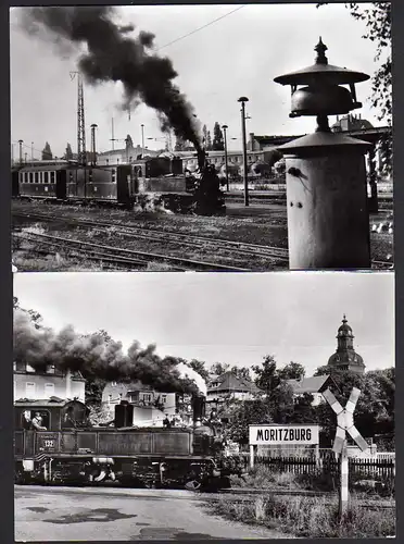 53764 2 AK Radebeul  Radeburg Lok 99 539 Moritzburg  1985 Schmalspurbahn