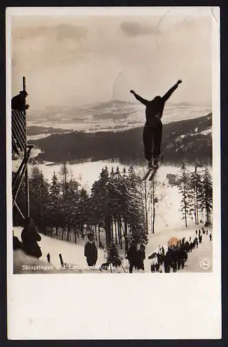 53748 AK Waltersdorf Skispringen Lausche Schanze 1932