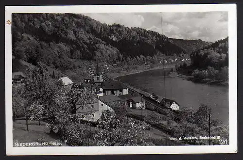 53741 AK Niedergrund Elbe Kirche um 1930