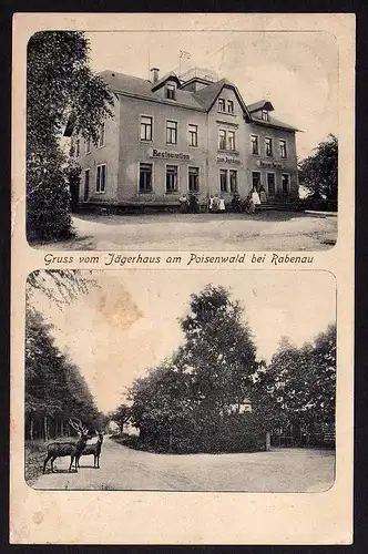 53668 AK Poisenwald bei Rabenau Restaurant Jägerhaus 1908