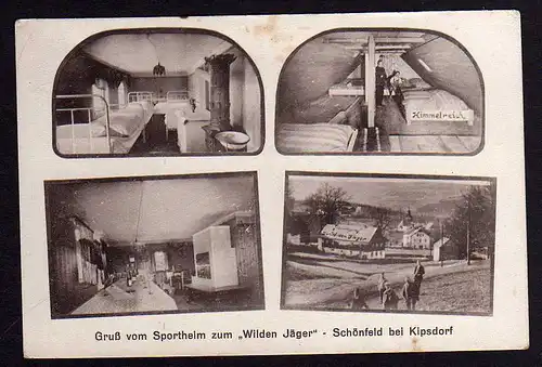 53652 AK Schönfeld bei Kipsdorf Sportheim zum Wilden Jäger um 1920