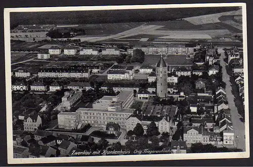 53601 AK Zwenkau Krankenhaus Luftbild 1939 Fliegeraufnahme