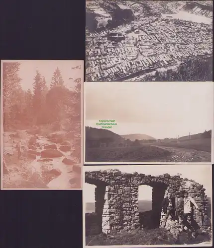 53588 12 AK Kronach Luftbild um 1920 Marktplatz + weitere Aufnahmen Fotokarten