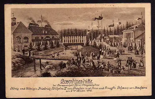 53565 AK Josephinenhütte Eindruck Eintrittskarte 1926 Szklarska Poreba Schlesien