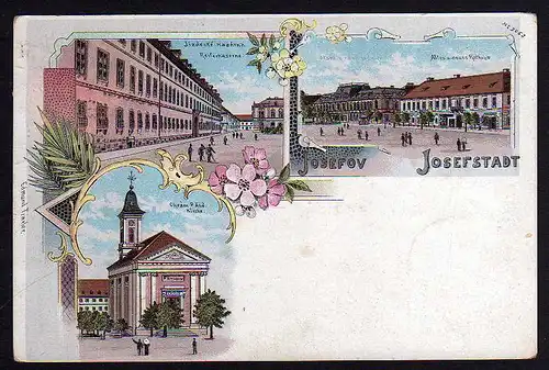 53538 AK Prag Josefstadt Josefov Reiterkaserne ca. 1900